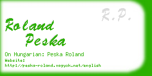 roland peska business card